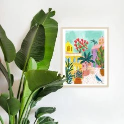 Andalusian Square City Art Print By Roeqiya Fris New