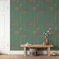 Jungalow® Cosmic Desert Wallpaper In Green By Justina Blakeney® - Paste The Sheet