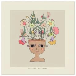 Justina Blakeney® All Gifts Flower Thinker 2 Art Print By Justina Blakeney™