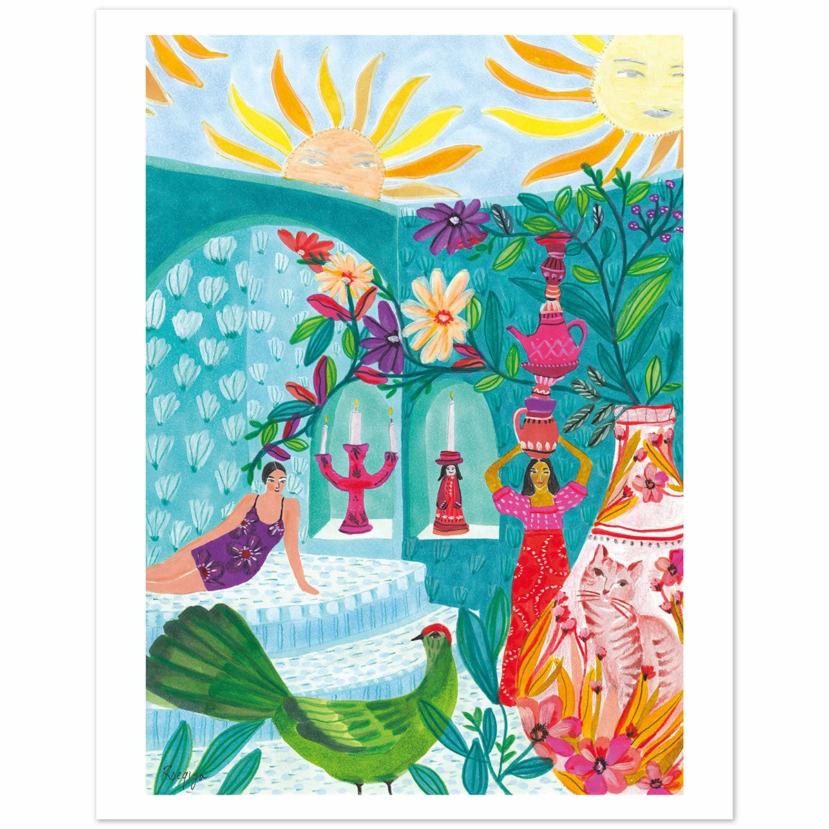 Hammam Art Print By Roeqiya Fris Gifts $100-$250