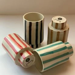 Jungalow® New Kaya Striped Ceramic Cups By Justina Blakeney™