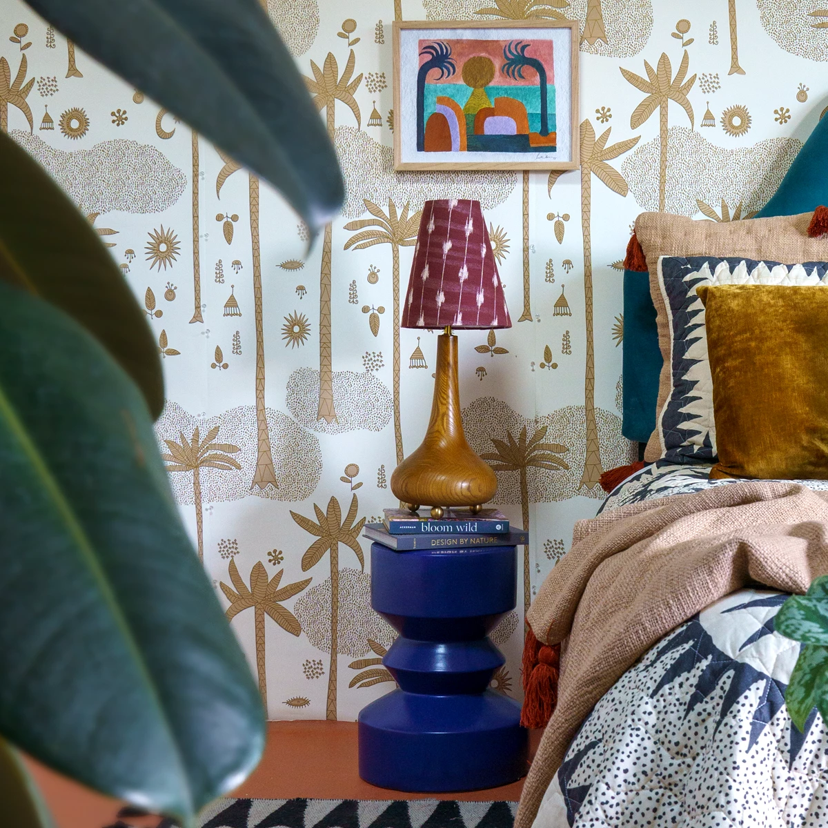 Jungalow® Cobalt Blue Mali Zig Zag Stool By Justina Blakeney™ All Stools, Poufs + Side Tables