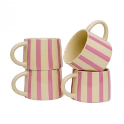 Jungalow® Tierra Striped Mug Set In Lavender Tabletop + Kitchen