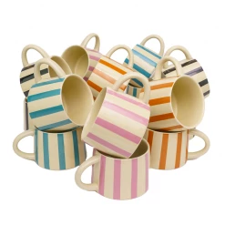 Jungalow® Tierra Striped Mug Set In Black