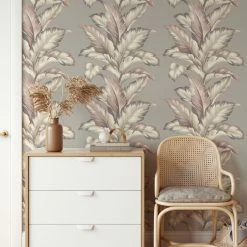 Jungalow® Lau Lau Wallpaper In Silver