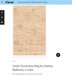 Loloi Rugs Leela Terracotta Rug By Justina Blakeney® X Loloi