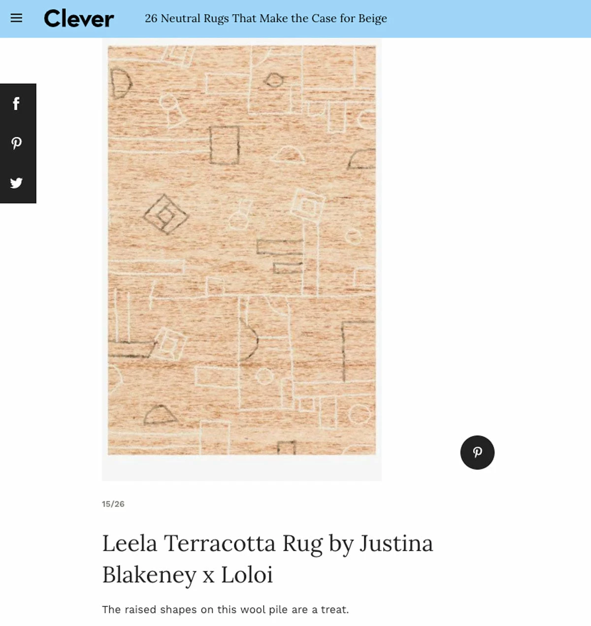 Loloi Rugs Leela Terracotta Rug By Justina Blakeney® X Loloi