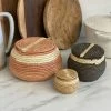 AAA Tabletop + Kitchen Set Of Peach + Tan Raffia Baskets