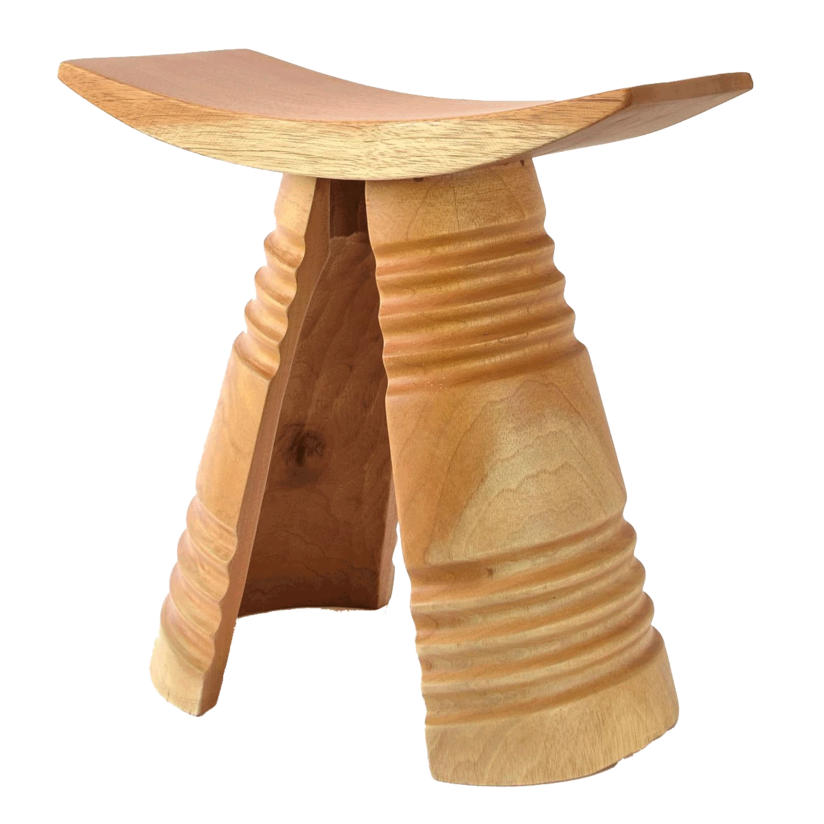 Swahili African Modern Hand Carved Cedrela Stool