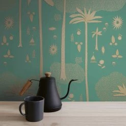 Jungalow® Cosmic Desert Wallpaper In Green By Justina Blakeney® - Sure Strip