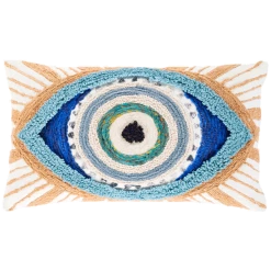 Surya Embroidered Ojo Lumbar Pillow All Pillows