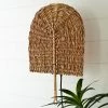Kalalou Seagrass Fan Wall Sconce Lamp