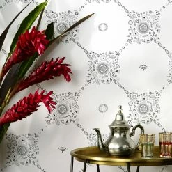 Jungalow Fez Wallpaper In White By Justina Blakeney®