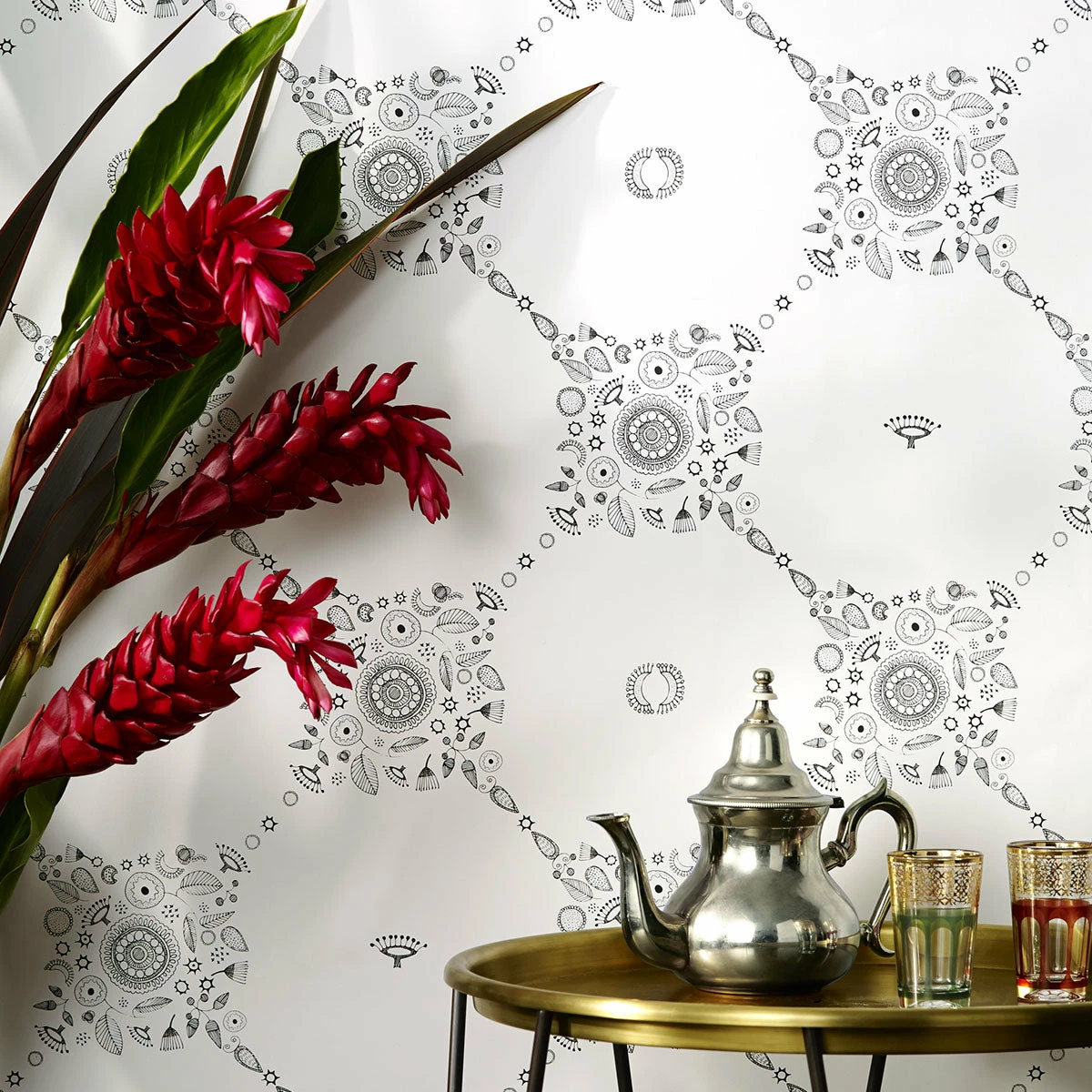Jungalow Fez Wallpaper In White By Justina Blakeney®