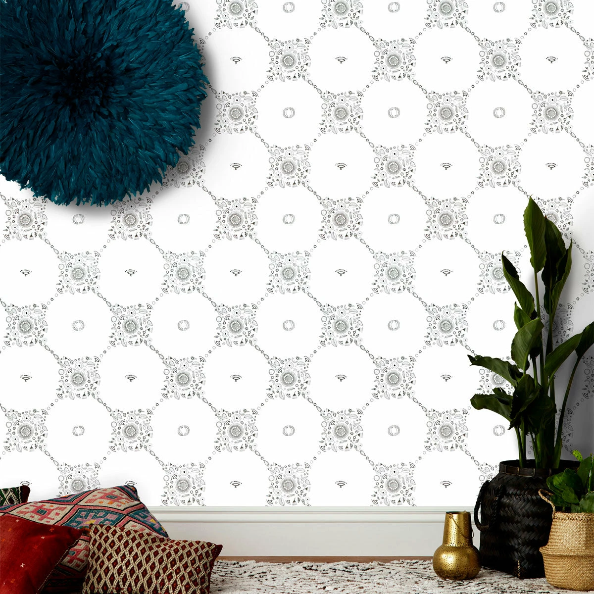 Jungalow Fez Wallpaper In White By Justina Blakeney®
