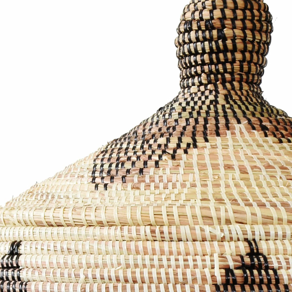 Swahili African Modern New Black + Cream Hamper Basket