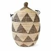 Swahili African Modern New Black + Cream Hamper Basket
