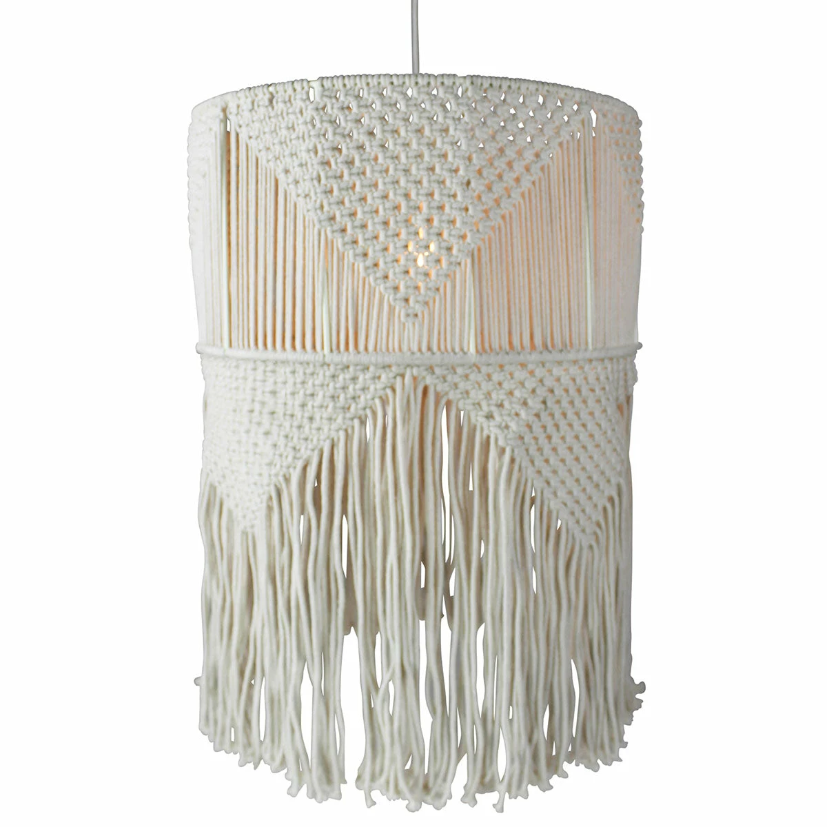 HomArt All Lighting Tall Macrame Pendant Lamp