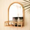 Kalalou Arched Rattan Mirror