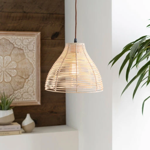 Surya Sand Rattan Lighting Pendant