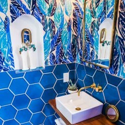 Jungalow Nana Wallpaper In Blue By Justina Blakeney®