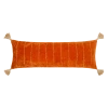 Surya New Orange Velvet Lumbar Pillow