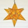 Kalalou All Lighting Amber Glass Star Pendant Light