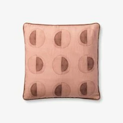 Loloi Rugs Pink Watercolor Pillow All Pillows