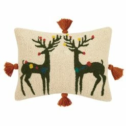 Peking Reindeer Games Hook Pillow By Jungalow® Hook Pillows