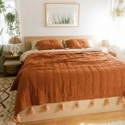 Jungalow® Sol Natural Dyed Quilt In Rust By Like A Lion™ All Décor