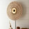 Kalalou Rattan Wall Sconce Lamp All Lighting
