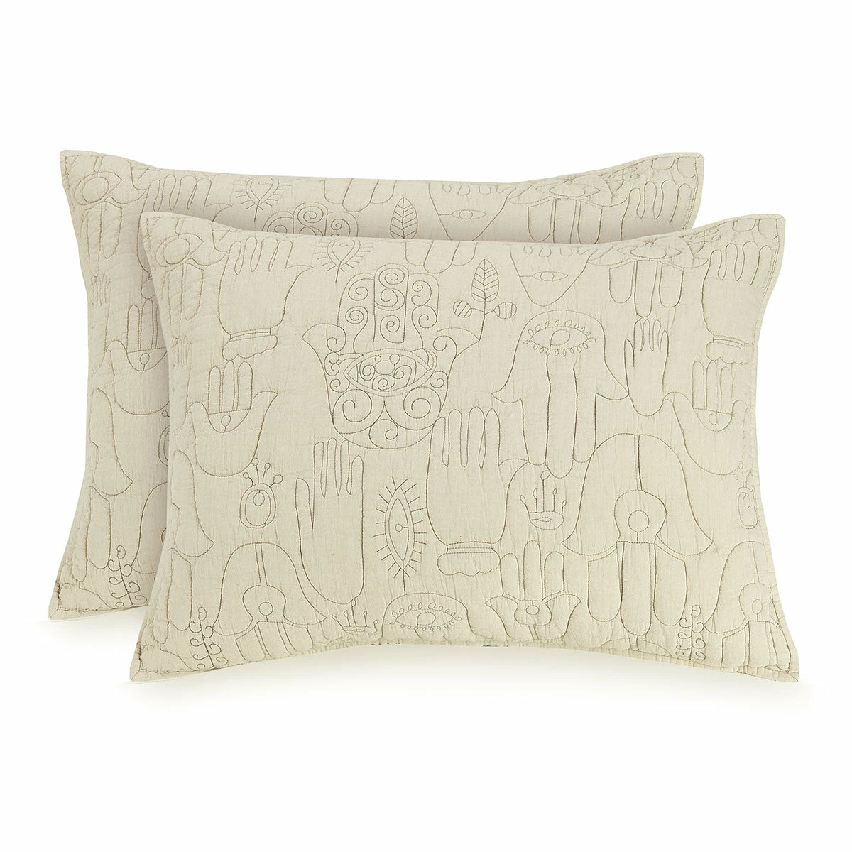 Peking Natural Hamsa Standard Sham Set By Jungalow®