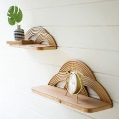 Kalalou Arched Cane Shelf Set All Décor & Mirrors