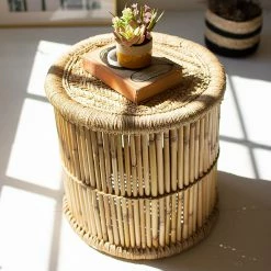 Kalalou All Stools, Poufs + Side Tables Bamboo Stool