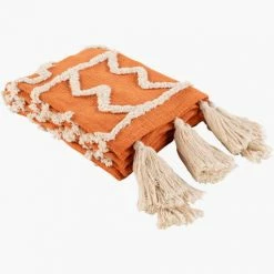 Surya Tangerine Throw Blanket